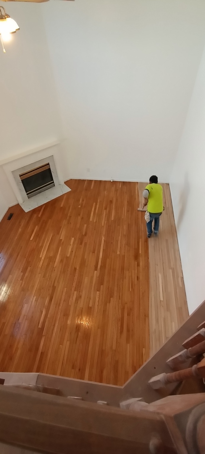 Finished interior surface during a Julio's property improvement project